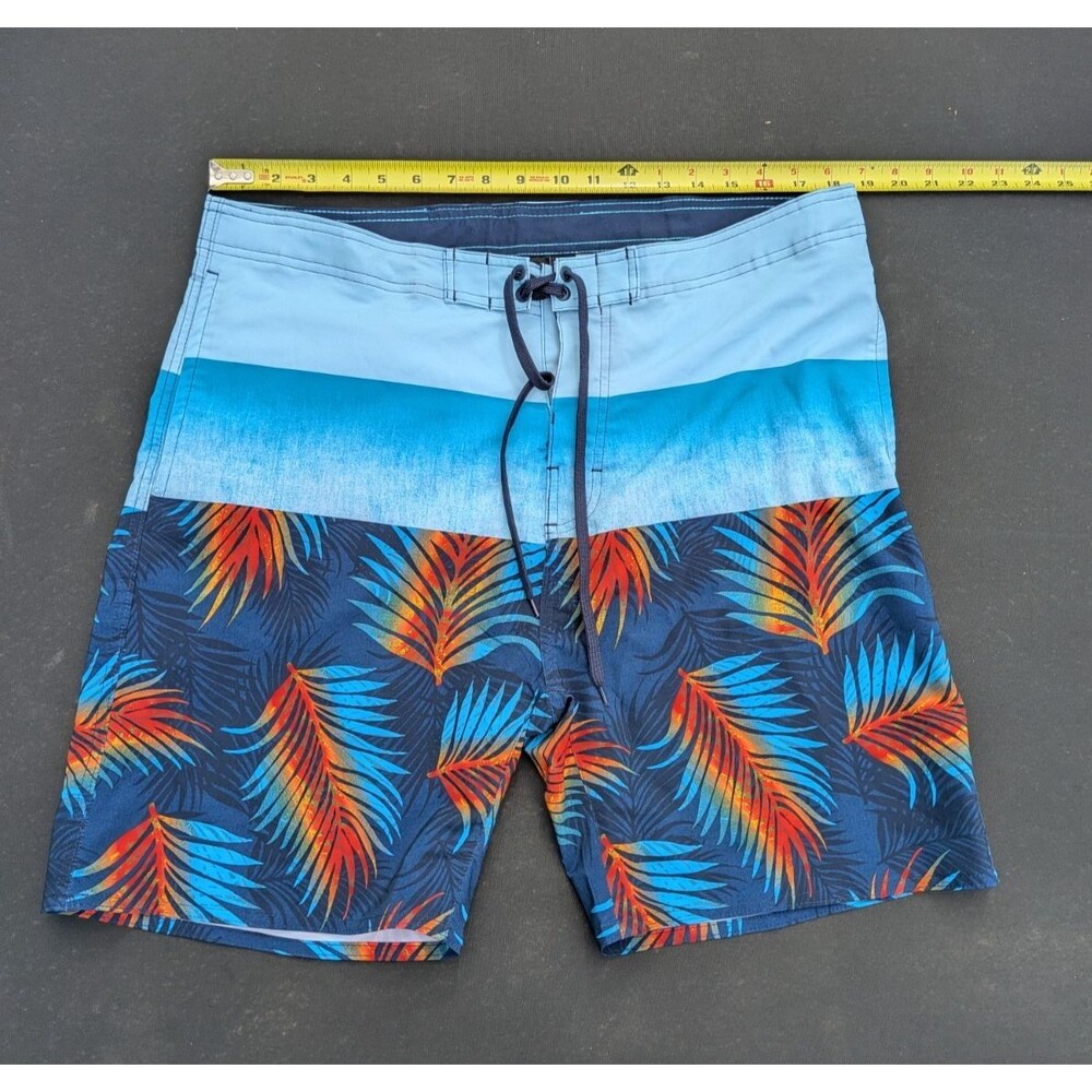 Burnside Boardshorts Blue Floral Size 34